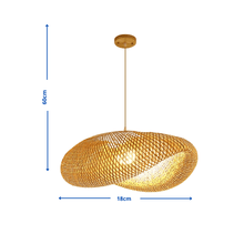 Carregar imagem no visualizador da galeria, Lustre Pendente de Bambu